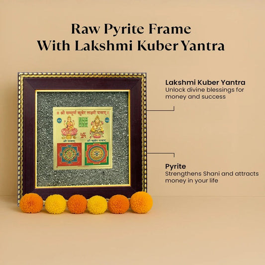 Lakshmi Kuber Yantra on Pyrite Frame