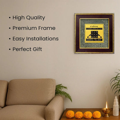 Siddh Shani Yantra on Raw Pyrite Frame
