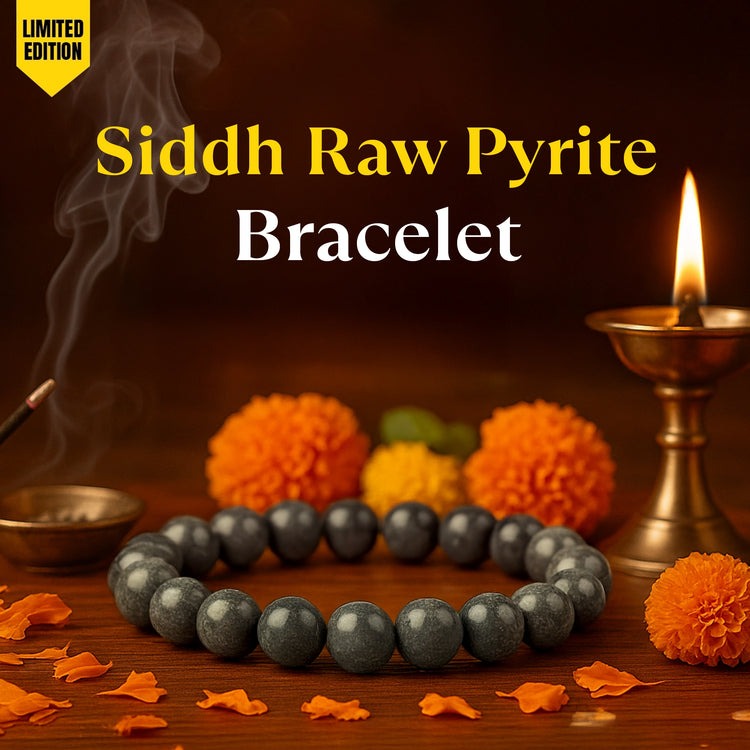 Raw pyrite bracelet siddh
