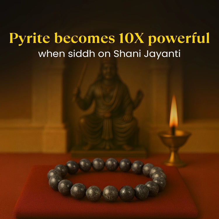 Raw pyrite bracelet siddh