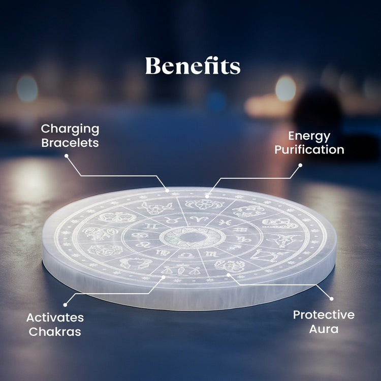 Energised Selenite Charging Plate for Crystals
