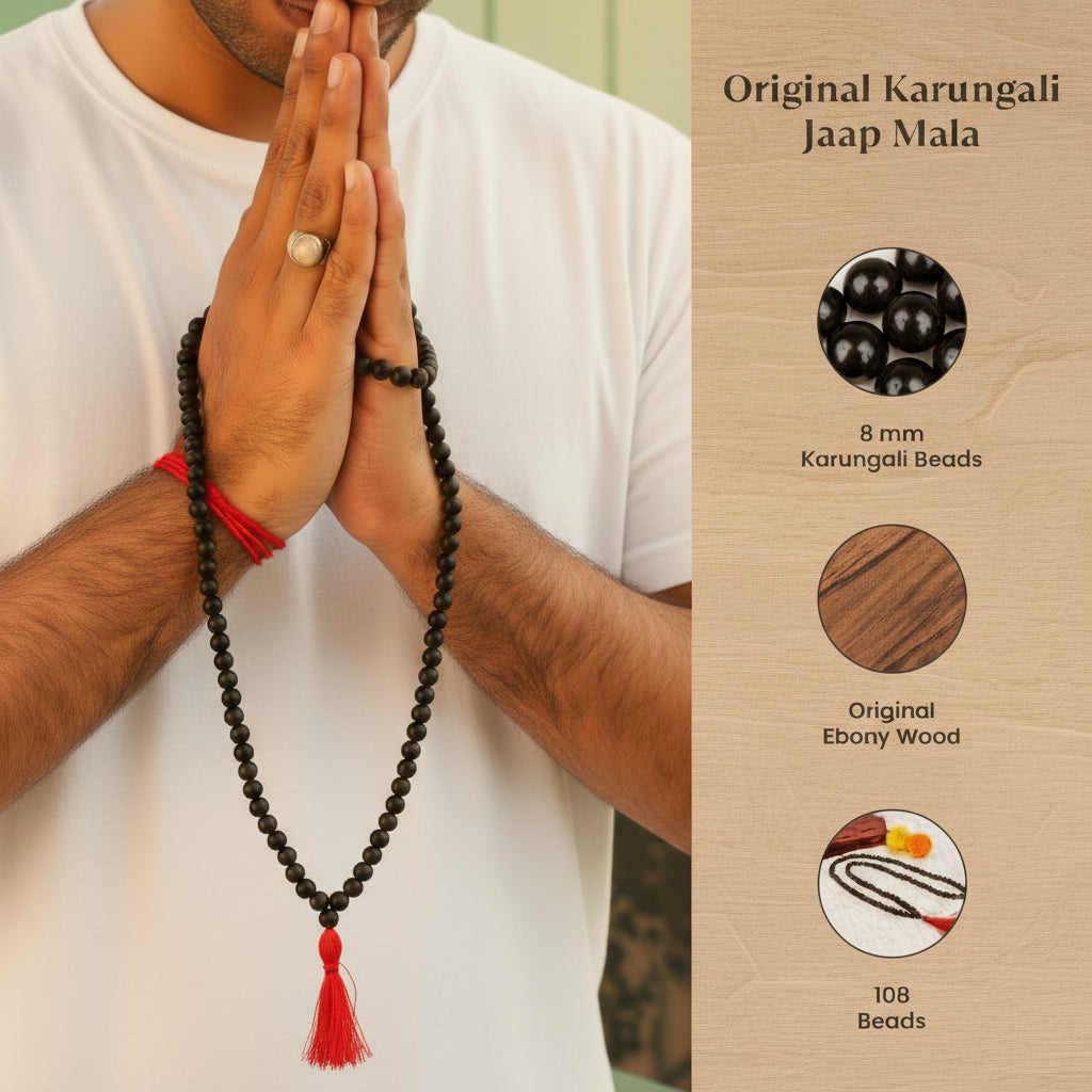 Karungali Mala(6mm) – With Free Karungali Bracelet