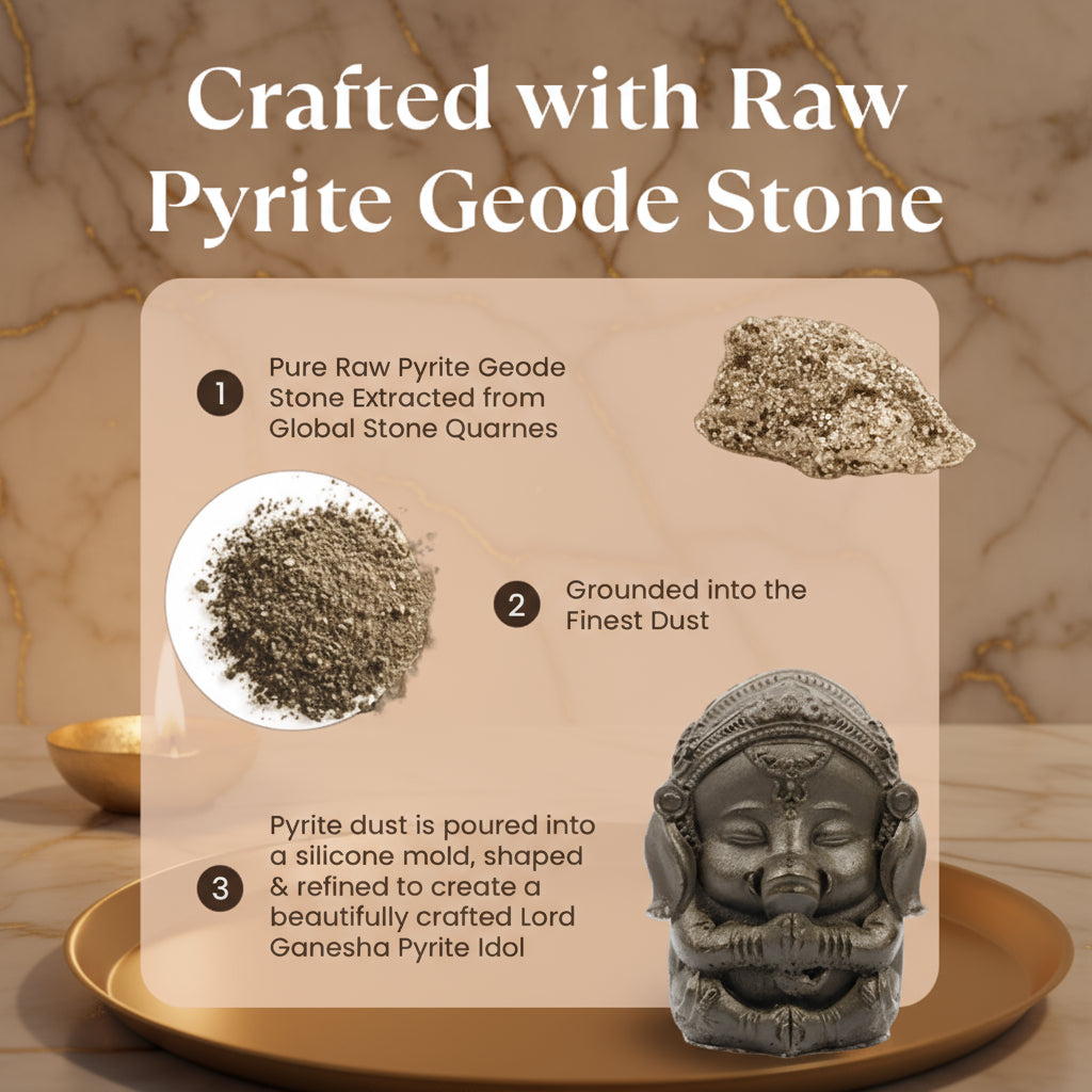 Pyrite Baby Ganesha Murti