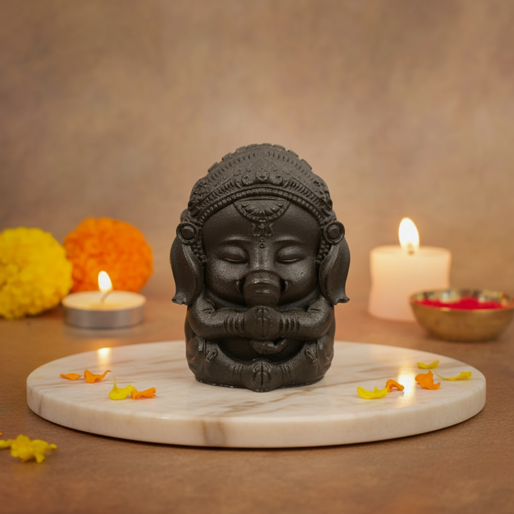 Pyrite Baby Ganesha Murti