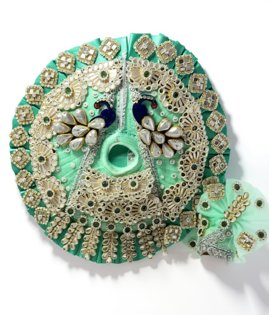 Astrosevatalk Gopal Ji Mayur Moti Shringar Dress
