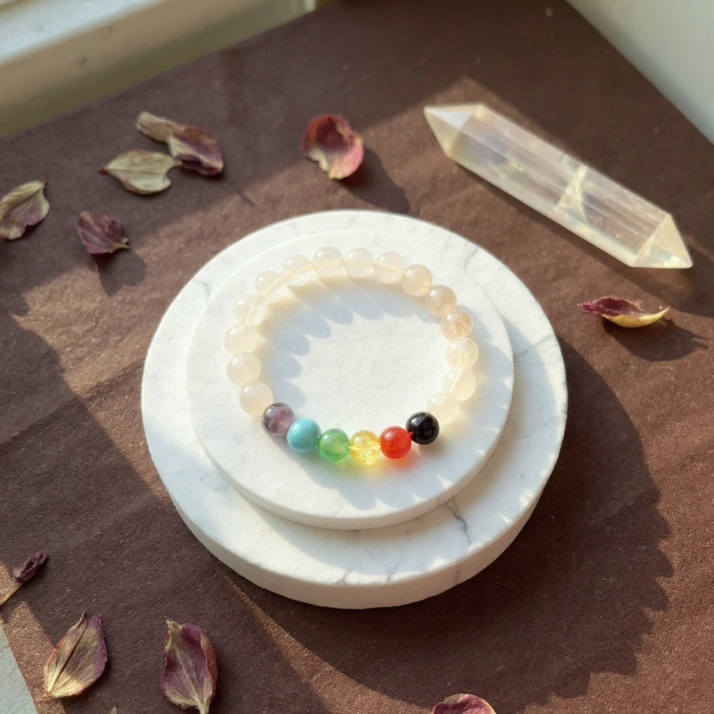 7 chakra with Rose Quartz