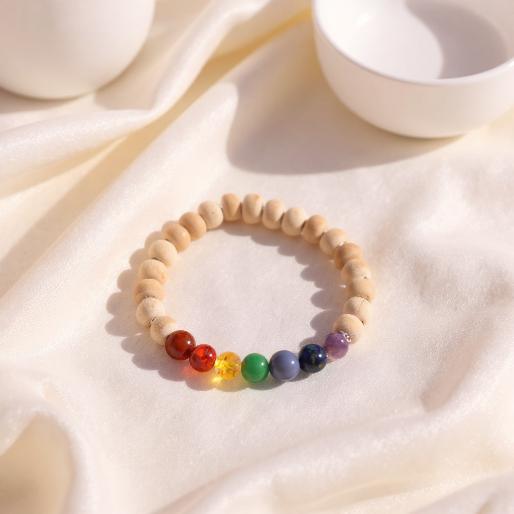 7 chakra with Tulsi Beads