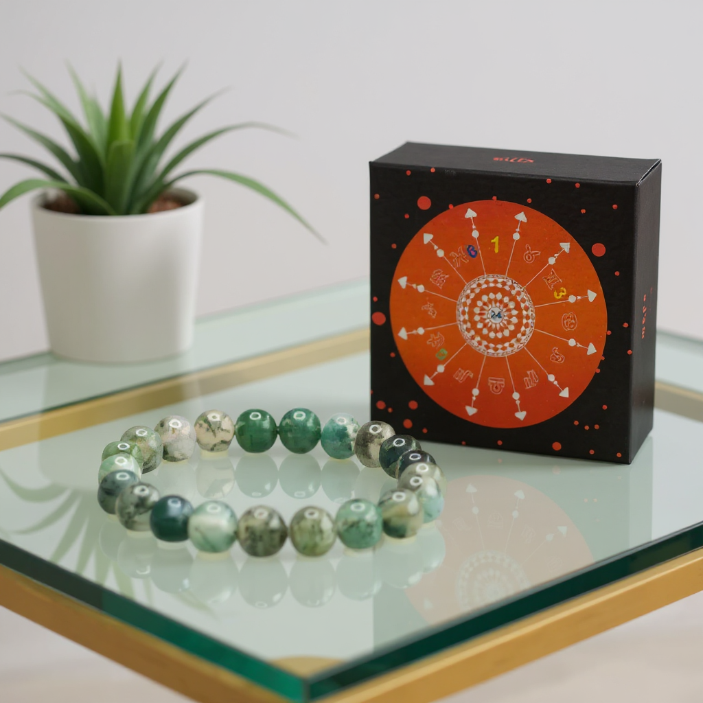 Moss agate bracelet