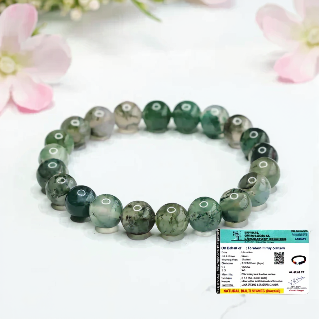 Moss agate bracelet