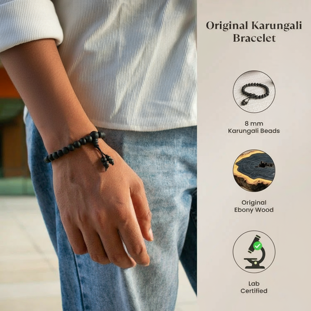 Karungali Mala (8mm) – With Free Karungali Bracelet