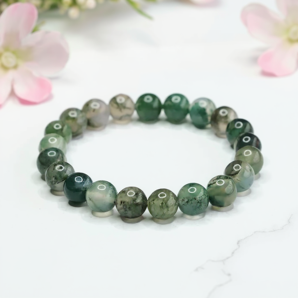 Moss agate bracelet