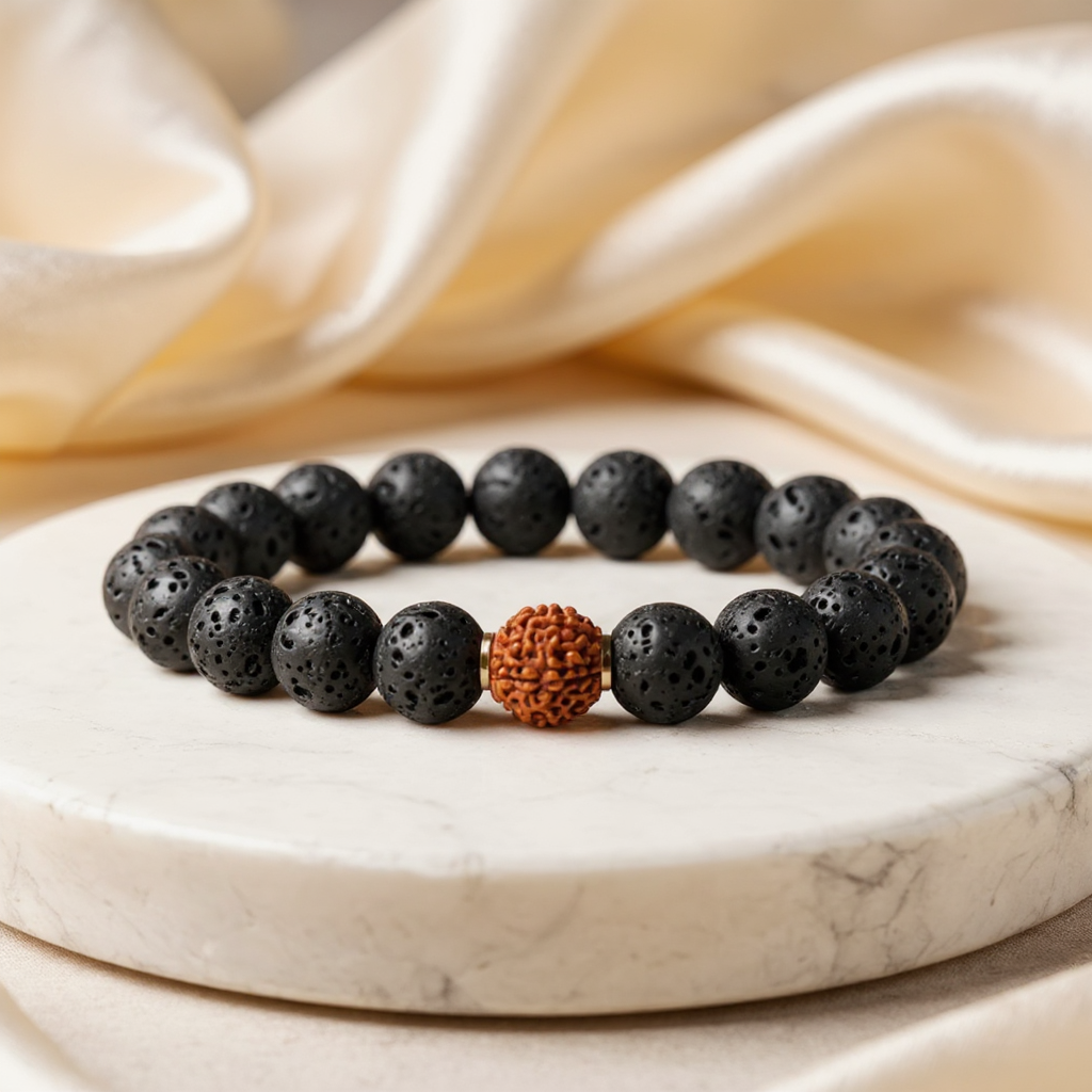 Lava Rudraksha Bracelet
