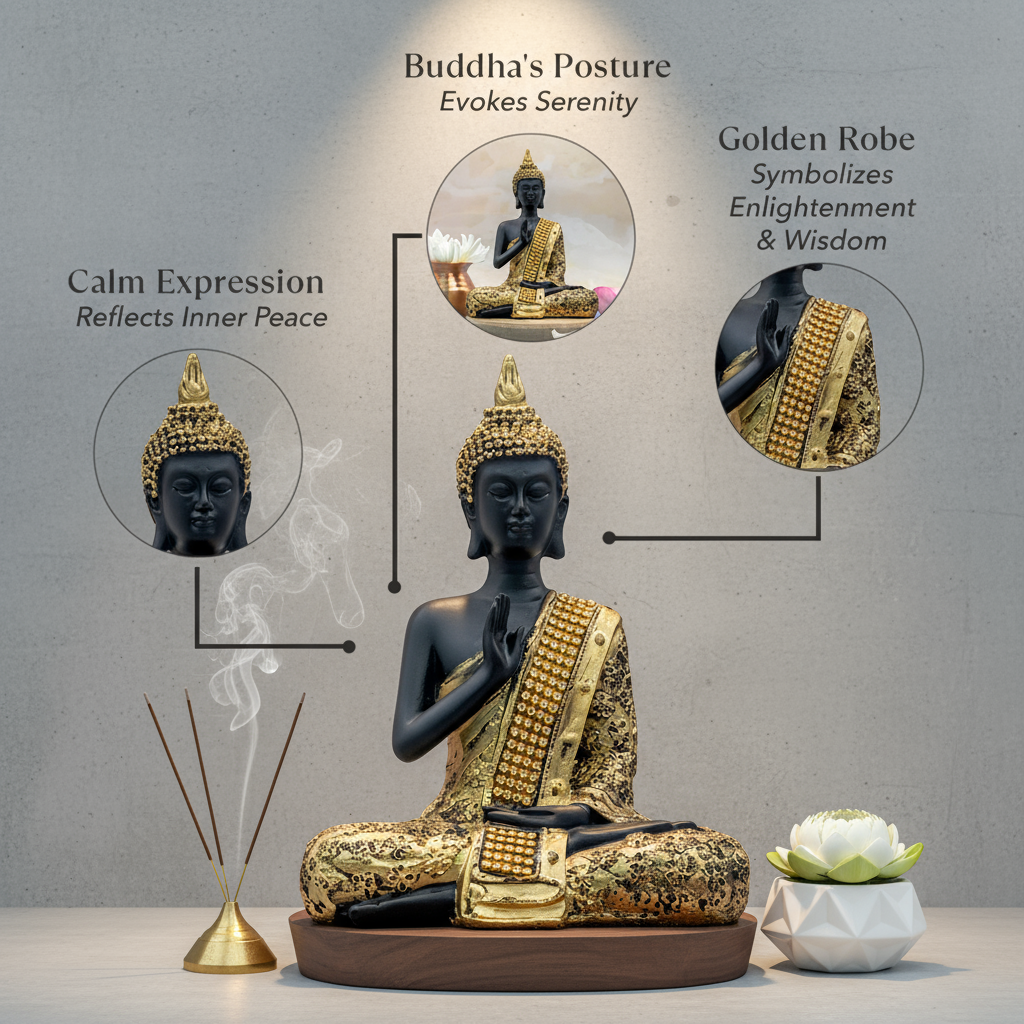 Meditating Buddha Murti