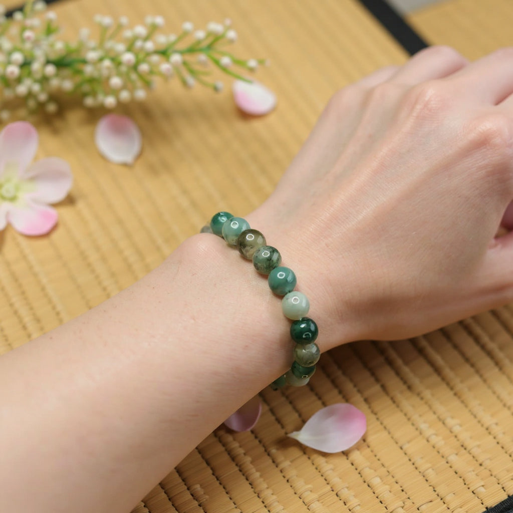 Moss agate bracelet