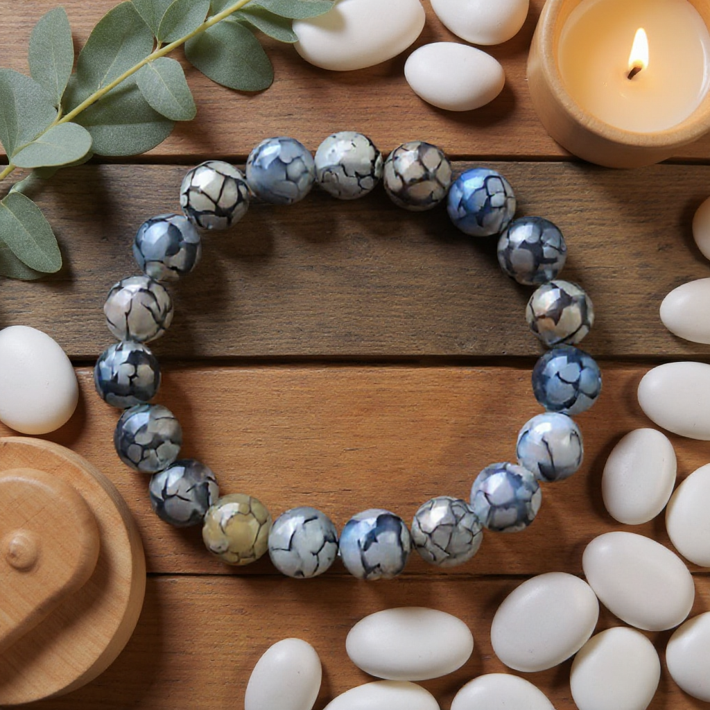 Dragon Vein Agate Bracelet