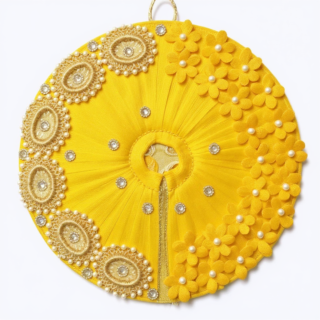 Astrosevatalk Gopal Ji Yellow Pearl Dress