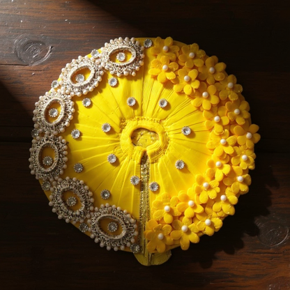 Astrosevatalk Gopal Ji Yellow Pearl Dress