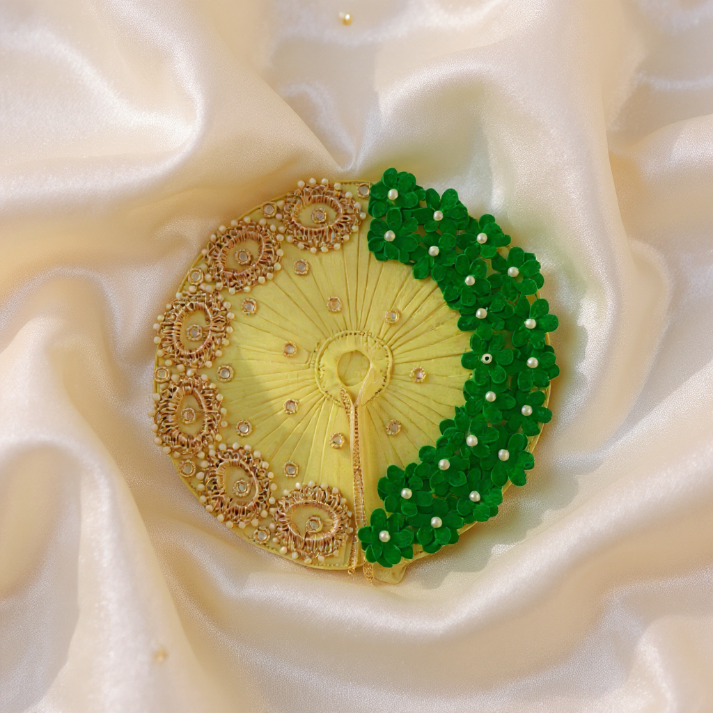 Astrosevatalk Gopal Ji Green Blossom Pearl Dress