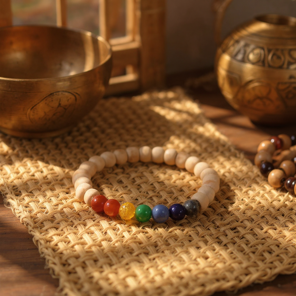 7 chakra with Tulsi Beads