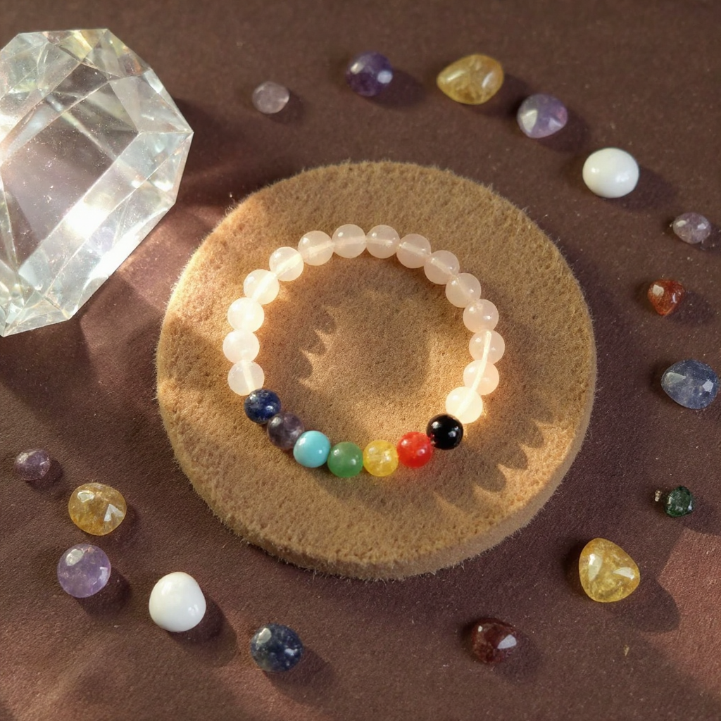 7 chakra with Rose Quartz