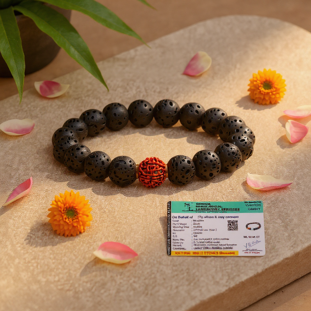 Lava Rudraksha Bracelet