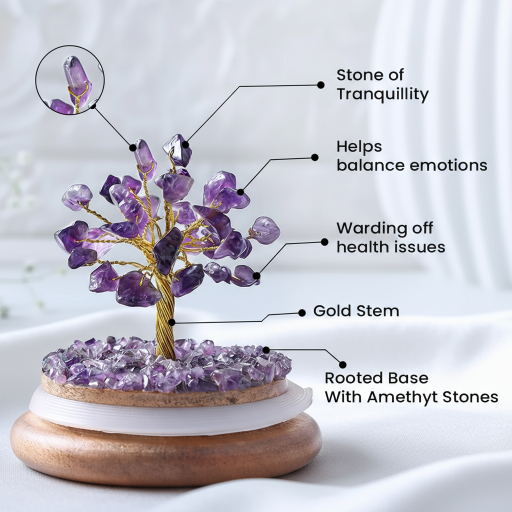 Amethyst Crystal Dome Tree