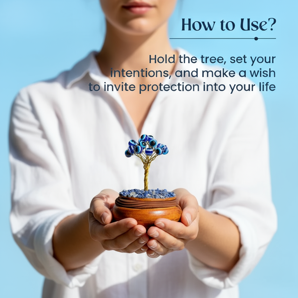 Evil Eye Crystal Dome Tree