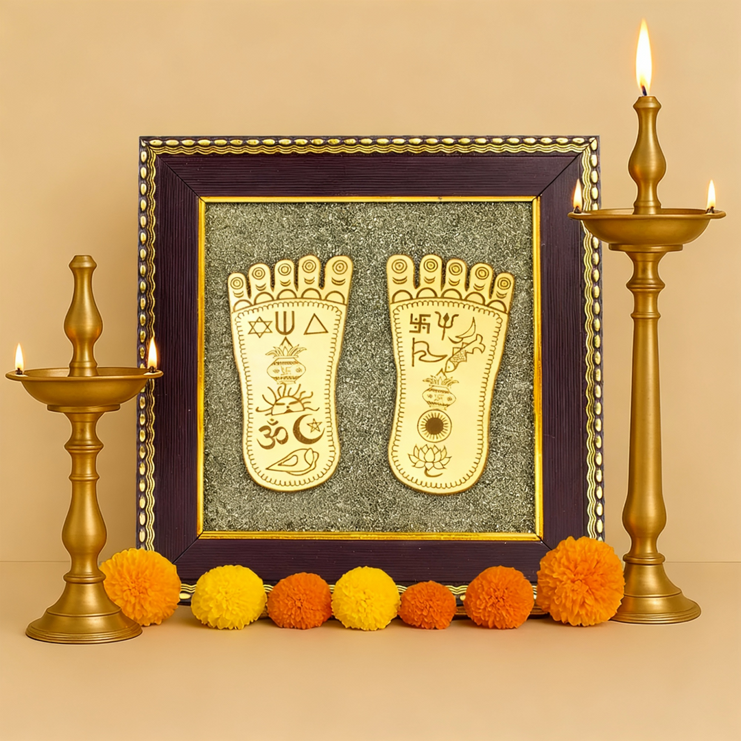 Shree Dhan Lakshmi Charan Paduka Frame