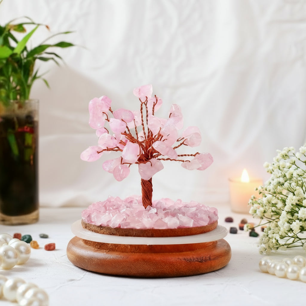 Rose Quartz Dome Crystal Tree