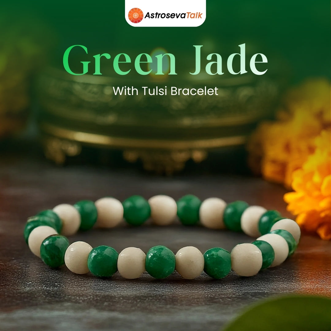 Green Jade With Tulsi Bracelet
