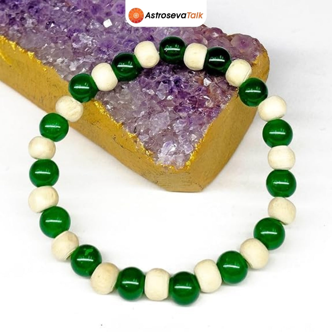 Green Jade With Tulsi Bracelet